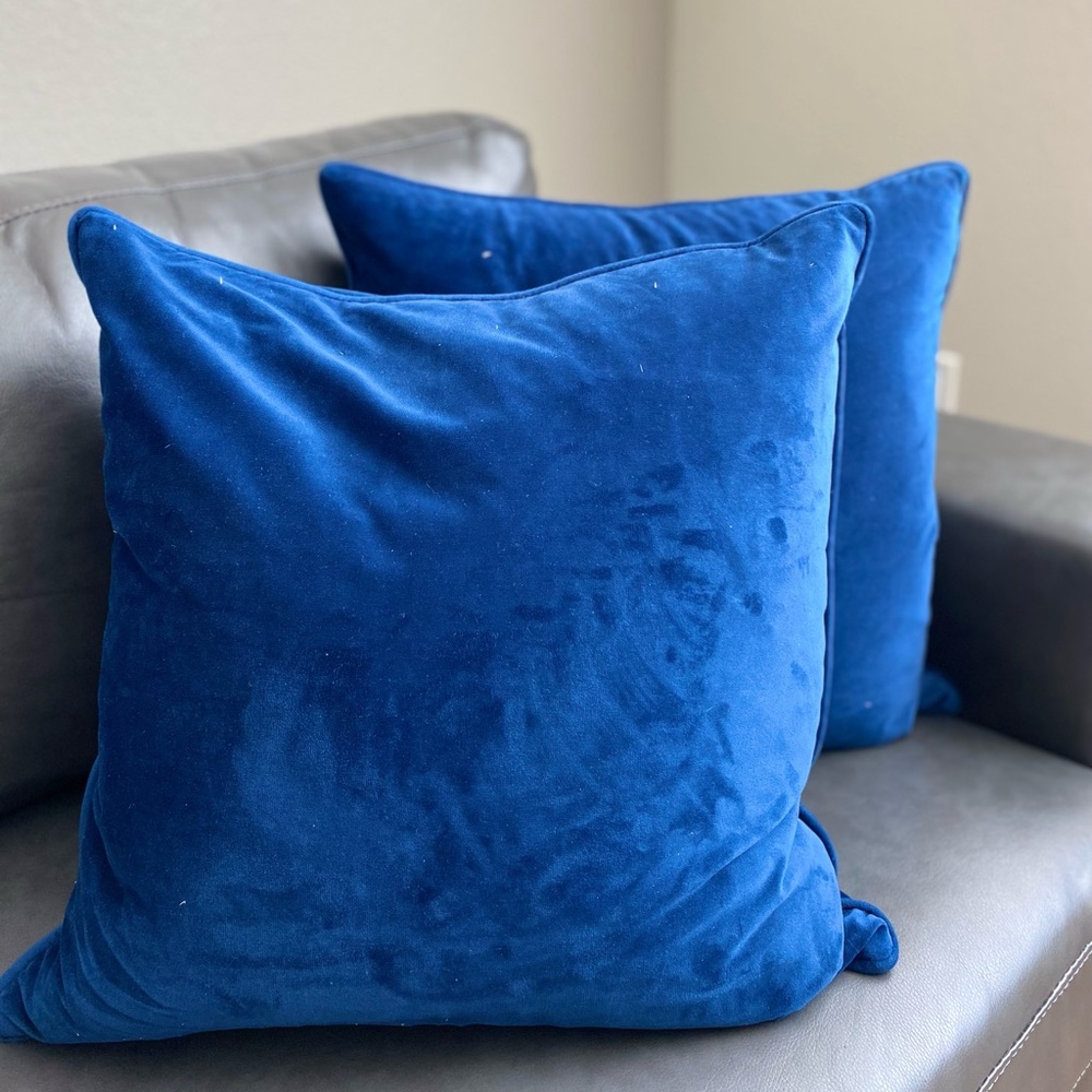 Velvet Blue Pillows 💙